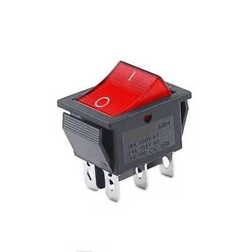 KCD4 Ikl On/Off Anahtar 6 Pin - Krmz