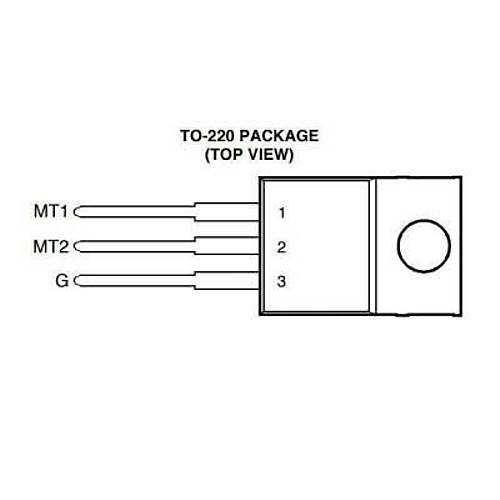 TIC226D - TO220 8A 400V Triyak