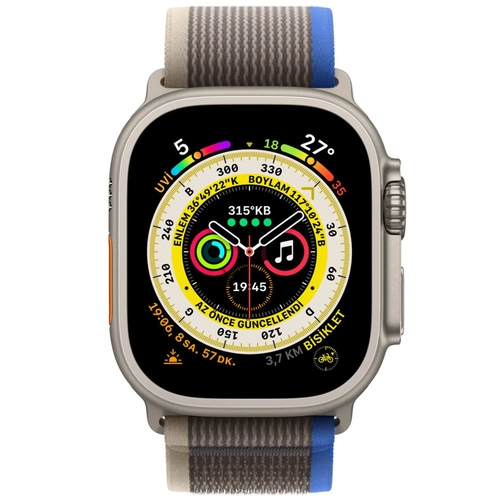 Newface Apple Watch 42mm Trail Kordon - Mavi-Gri