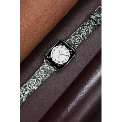 Newface Apple Watch 38mm Creeper Desenli Kordon - Kahverengi