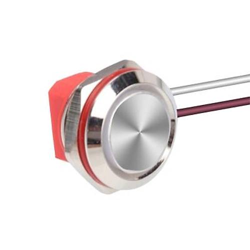 WD12C1-Wired-P1 12mm Dz Yayl Metal Buton - Kablolu