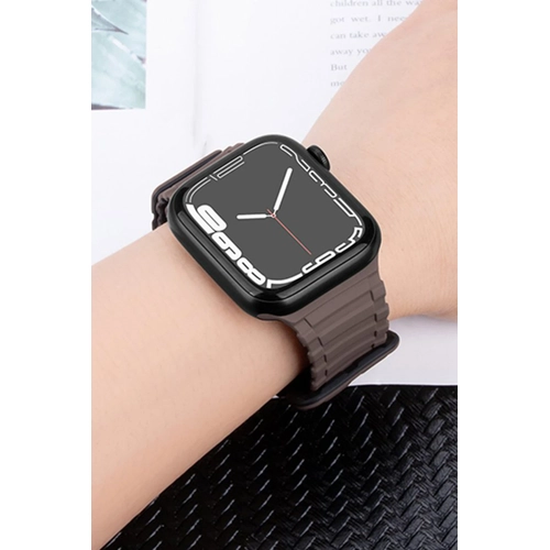 Newface Apple Watch Ultra 49mm Mountain Kordon - Siyah-Turuncu