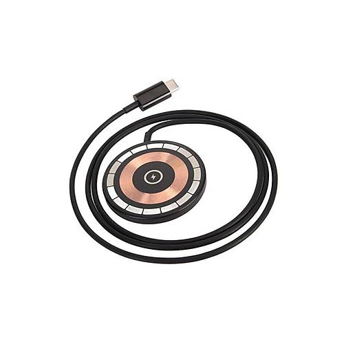 AW16 15W TypeC Magsafe, IPhone Manyetik effaf Grnml Kablosuz arj Cihaz