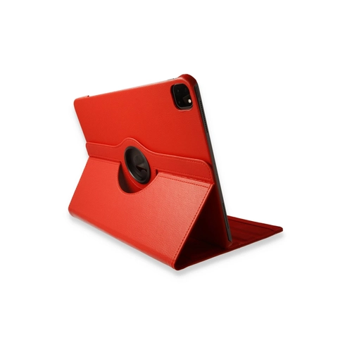Newface iPad Pro 12.9 (2021) Klf 360 Tablet Deri Klf - Krmz