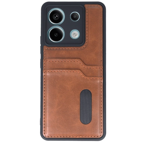 Newface Xiaomi Redmi Note 13 Pro 4G Klf Sara Kartvizitli Deri Klf - Taba