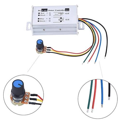 9-60V 20A PWM DC Motor Hz Kontrol Modl