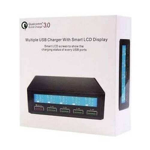 QC3.0 oklu USB arj Modl - Dijital Ekranl