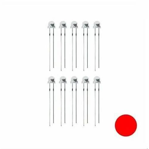 4.8mm Krmz Mantar Led Paketi - 10 Adet