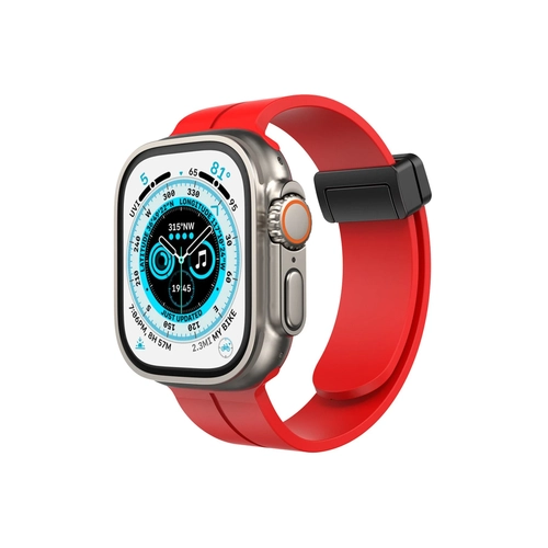 Newface Apple Watch 42mm KR412 Elegance Stylsh Kordon - Krmz