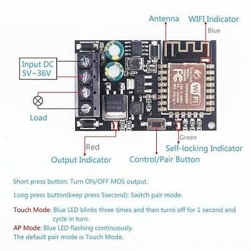 ESP-12F WIFI 5-36V Uzaktan Kontrol Modl XY-WFMS