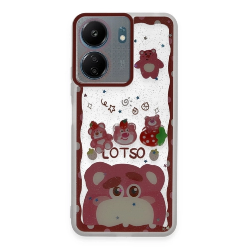 Newface Xiaomi Redmi 13C Klf Sweet Desenli Silikon Kapak - Pembe