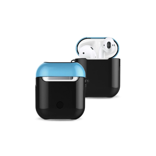 Newface Airpods 2 (2.nesil) 3in1 Klf - Siyah-Mavi