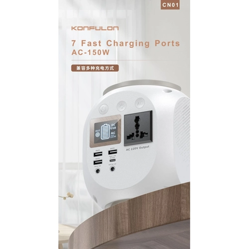 Konfulon CN01 Powerbank 45.000 mAh Kamp arj PD - Beyaz