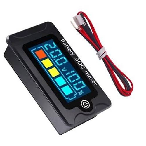 PZEM-009 8-100V Dijital Pil Voltaj Kapasite Gstergesi - Siyah