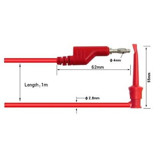 P1045 Multmetre Test Uu Kablo Kiti - Krmz/Siyah/Sar/Yeil/Mavi