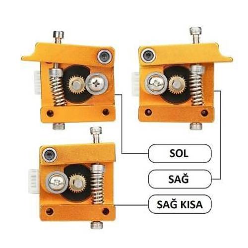 MK8 Alminyum 1.75mm Extruder Blok Seti - Sol