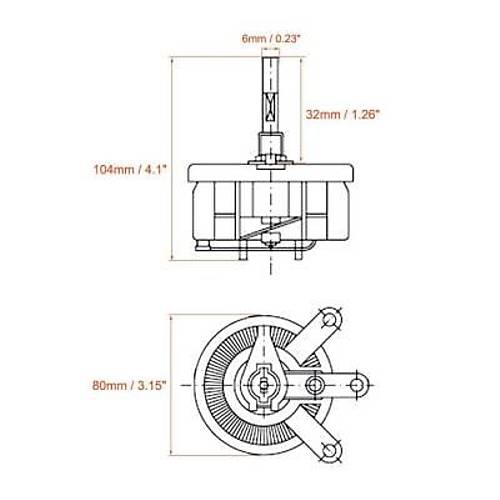 5R 200W BC1 Reosta Diren - Potansiyometre