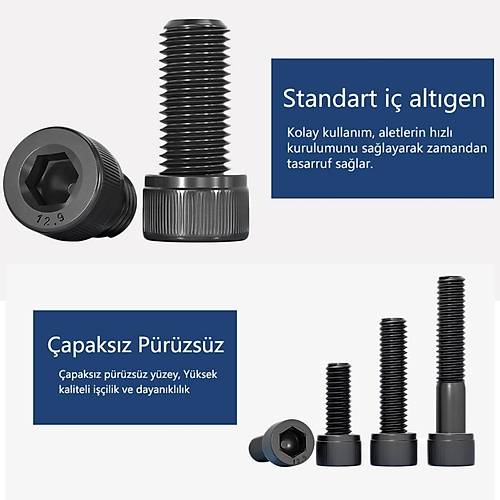 mbus M4x30mm Cvata Siyah (Alyan Bal) DIN912
