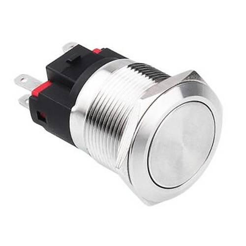 22E-P1 22mm Dz Yayl Metal Buton