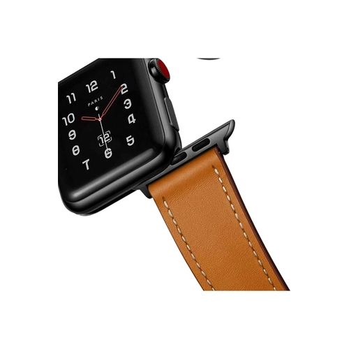 Newface Apple Watch 38mm KR415 Luaz Deri Kordon - Turuncu