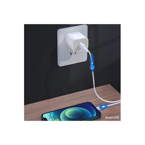 Konfulon C69D 20W + DC13 1M 20W Type-C to Lightning Kablolu PD arj Cihaz