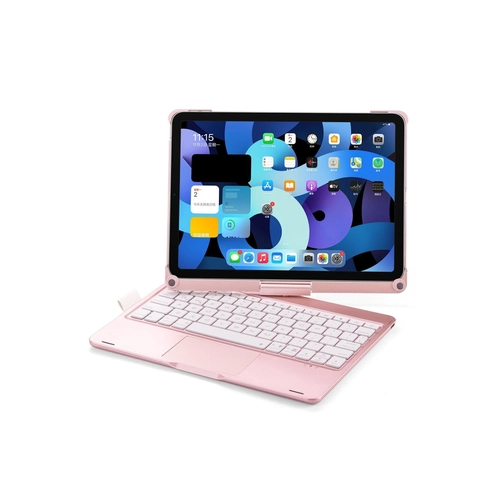 Newface iPad Pro 13 (2024) F13 ATS Klf Magic Dnen Klavyeli Tablet Klf - Pembe