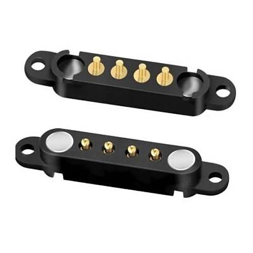 LK-4PIN-2340404 4-Pin 2.54mm Pogo Pin Manyetik Konnektr Takm - Kulakl