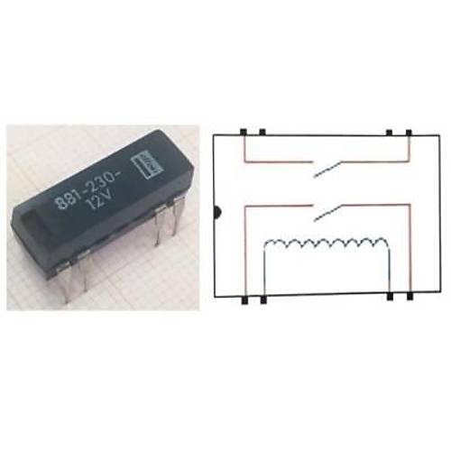 881-230-12V Reed Rle ift Kontak N/O 12VDC 0.5A