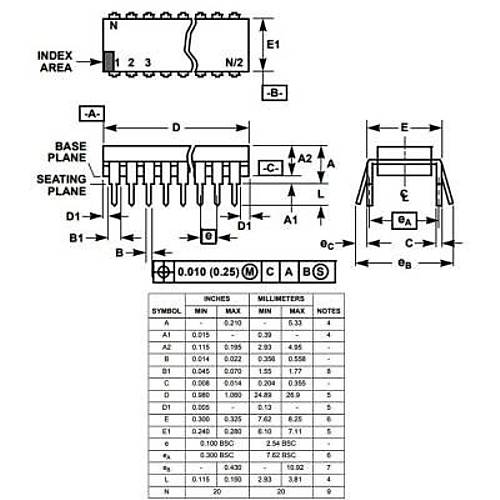 HIP4081AIP DIP-20 Mosfet Src Entegresi