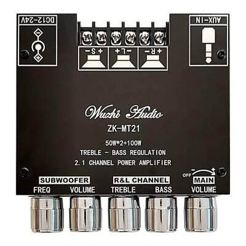 ZK-MT21 2x50W + 100W Bluetooth 5.0 2.1 Kanal Amfi Modl