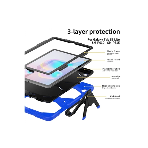 Newface Samsung Galaxy T500 Tab A7 10.4 Klf Griffin Tablet Kapak - Mavi