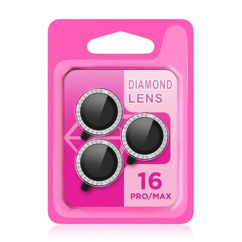 Newface iPhone 16 Pro Max Rock Metal Kamera Lens - Beyaz