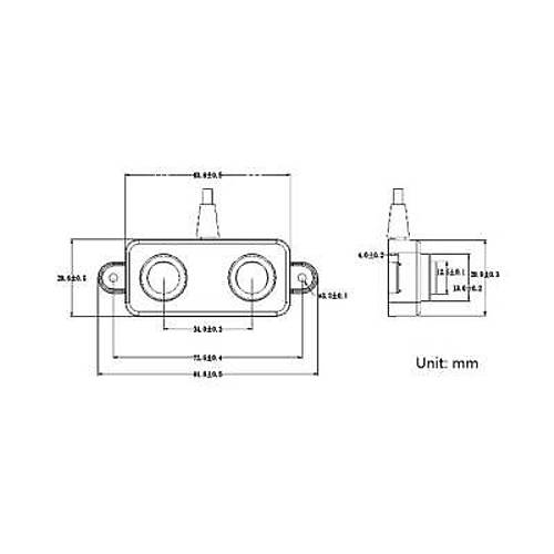 DYP-A02YY DC 5V Ultrasonik Su Geirmez Mesafe Sensr - UART