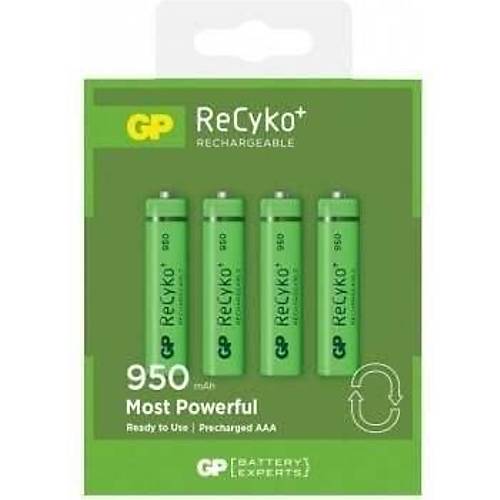 GP ReCyko+ 4'l 950mAh AAA arj Edilebilir Pil