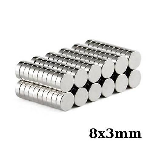 8x3mm Neodyum Gl Mknats - Neodim Magnet
