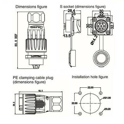 DH-20-C07SX-03-401 7-Pin Su Ge�irmez Konnekt�r - Erkek
