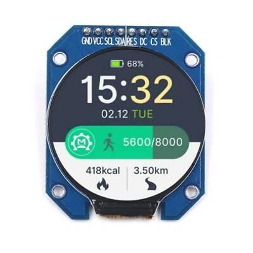 GC9A01 1.28'' 240x240 Oled Grafik Lcd Ekran - Kare PCB