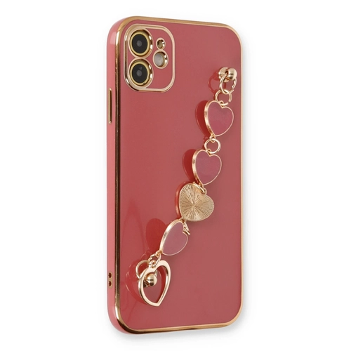 Newface iPhone 12 Kılıf Esila Silikon - Kırmızı