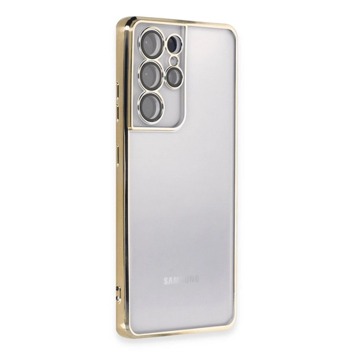 Newface Samsung Galaxy S21 Ultra Klf Razer Lensli Silikon - Gold