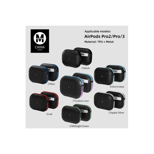 Movenchy Airpods 3 (3.nesil) MO-A8 Armor Klf - Koyu Yeil