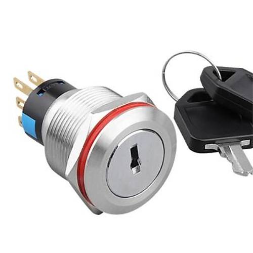 22Y-P1 22mm Anahtarl Mandal Buton 2NO+2NC