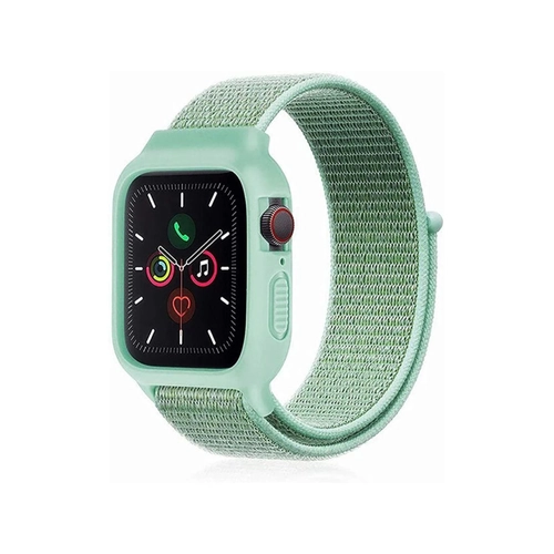 Newface Apple Watch 38mm Hasrl Crtcrtl Kasal Kordon - Turkuaz