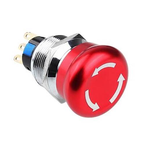 22M-Q1 22mm Metal Acil Stop Butonu 2NO+2NC