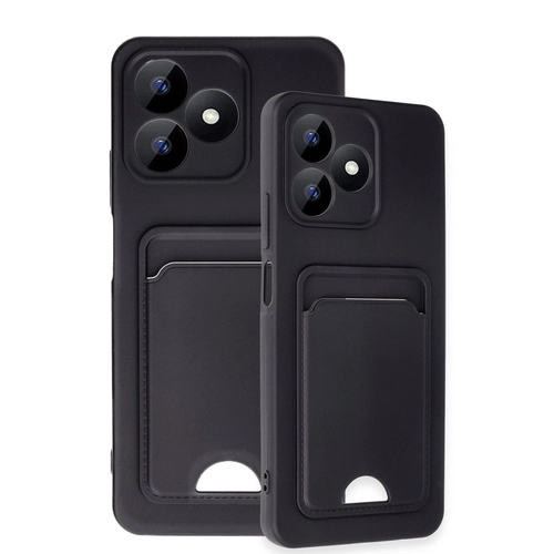 Newface Realme Note 50 4G Kılıf Kelvin Kartvizitli Silikon - Siyah