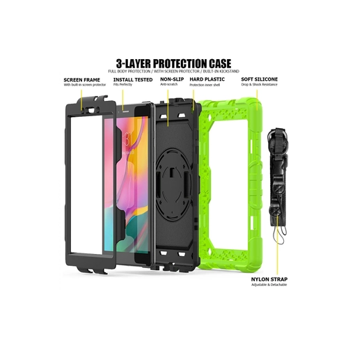 Newface Samsung Galaxy T290 Tab A 8 Klf Pars Tablet Kapak - Yeil