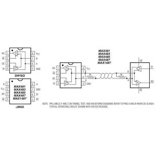 MAX485 SMD SO8 Entegre