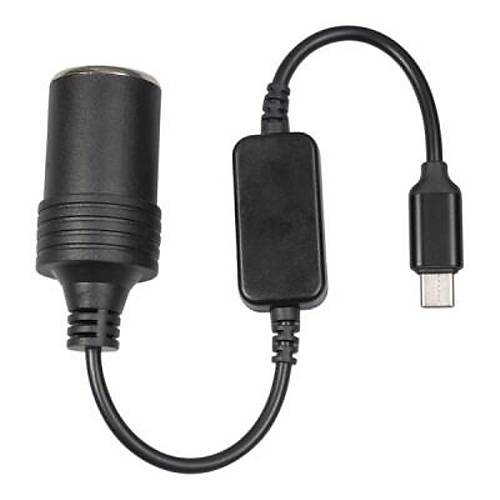 Type-C 5V - 12V Dii Ara akmak Soketi Dntrc - 30cm Kablolu