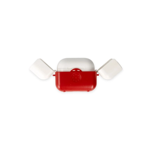 Newface Airpods 3 (3.nesil) Basmal Klf - Krmz-Beyaz