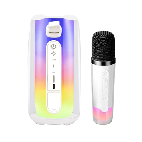Newface Pluse 7 Mikrofonlu RGB Kablosuz Hoparlr - Beyaz
