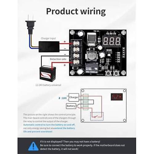 VHM-003 12-24V Lityum Pil - Ak arj Kontrol Devresi